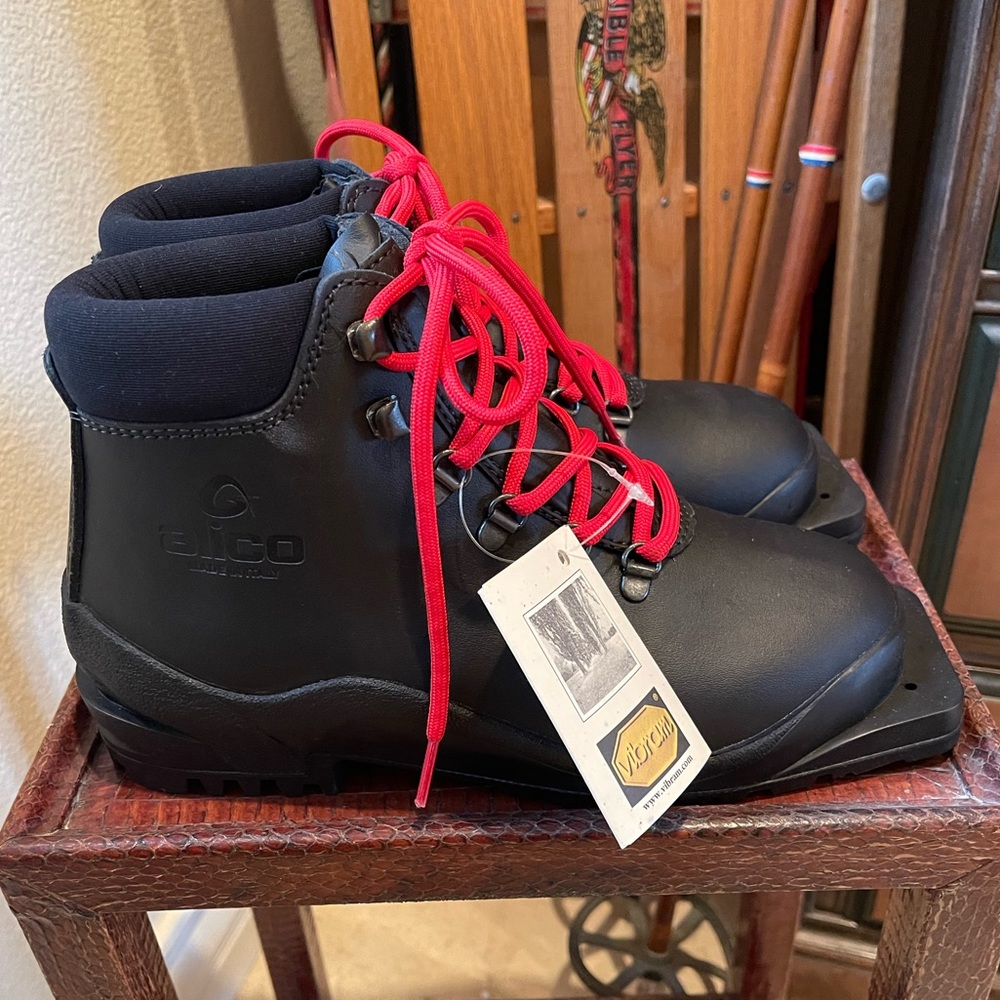 ALICO Cross Back Country Telemark High End Black Leather UK 8 W Made Italy NEW!